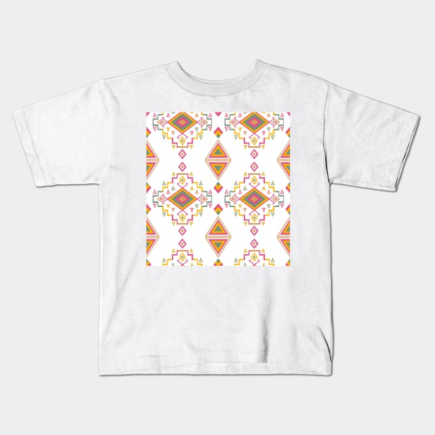 Colorful Ethnic Motifs Kids T-Shirt by ilhnklv